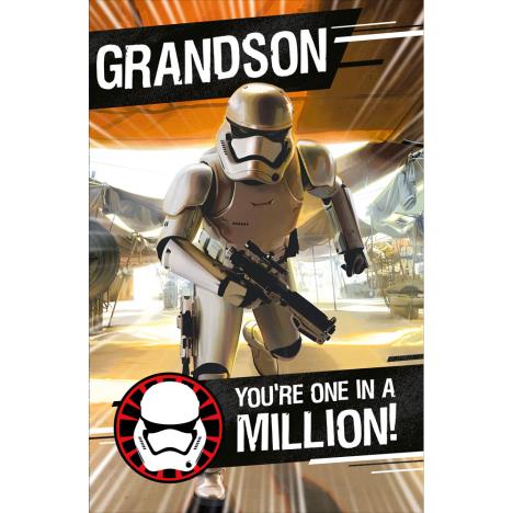 Grandson Stormtrooper Star Wars Birthday Card £1.89
